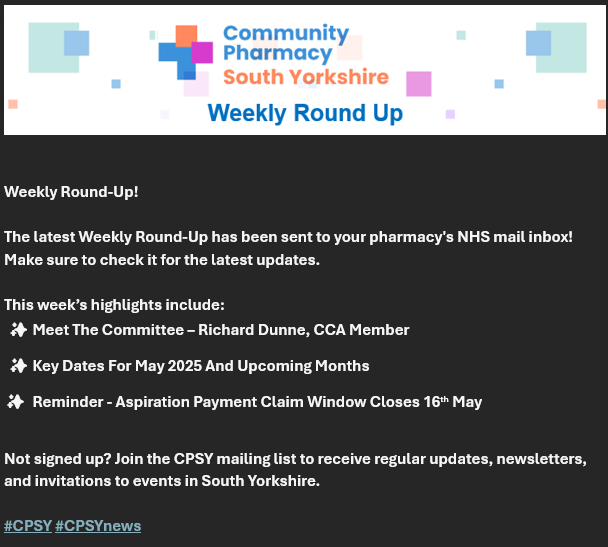 Community Pharmacy South Yorkshire tweet media