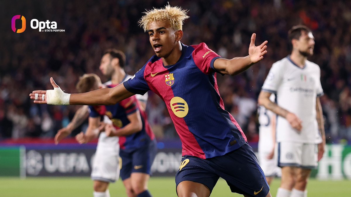 411 - Players of top five European leagues with most dribbles attempted in all competitions this season:

411 - LAMINE YAMAL 🇪🇸
334 - Vinícius 🇧🇷
308 - Nico Williams 🇪🇸
251 - Kylian Mbappé 🇫🇷
236 - Jamie Gittens 🏴󠁧󠁢󠁥󠁮󠁧󠁿

Virtuous. 💥