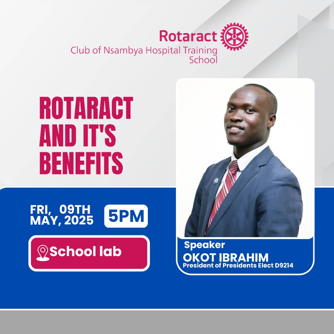 Rct_kabalagala (@rct_kabalagala) on Twitter photo Our PE <a href="/Ibrahimokot1/">Ibrahimokot</a> is delivering a presentation at our baby club
Rotaract Club of Nsambya Hospital Training School
This Friday, 9th-05-2025, at 5pm
Topic: BENEFITS OF ROTARACT
We are excited to host you Our PE <a href="/Ibrahimokot1/">Ibrahimokot</a> is delivering a presentation at our baby club
Rotaract Club of Nsambya Hospital Training School
This Friday, 9th-05-2025, at 5pm
Topic: BENEFITS OF ROTARACT
We are excited to host you