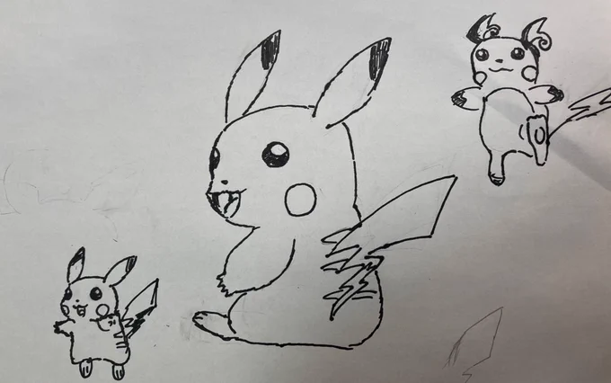 資料を見ないでポケモンを描くのは難しいですね...どれだけ絵師さんがすごいのか実感する 