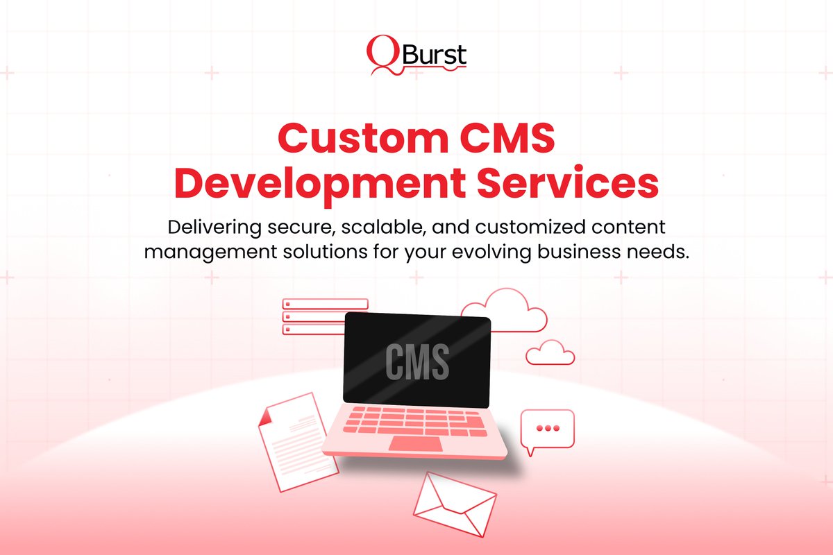 In a digital environment where content plays a key role, a one-size-fits-all CMS simply won’t do. At QBurst, we specialize in custom CMS development that’s secure, scalable, and designed to evolve with your business. Learn more about our services here: bit.ly/42Wyjix