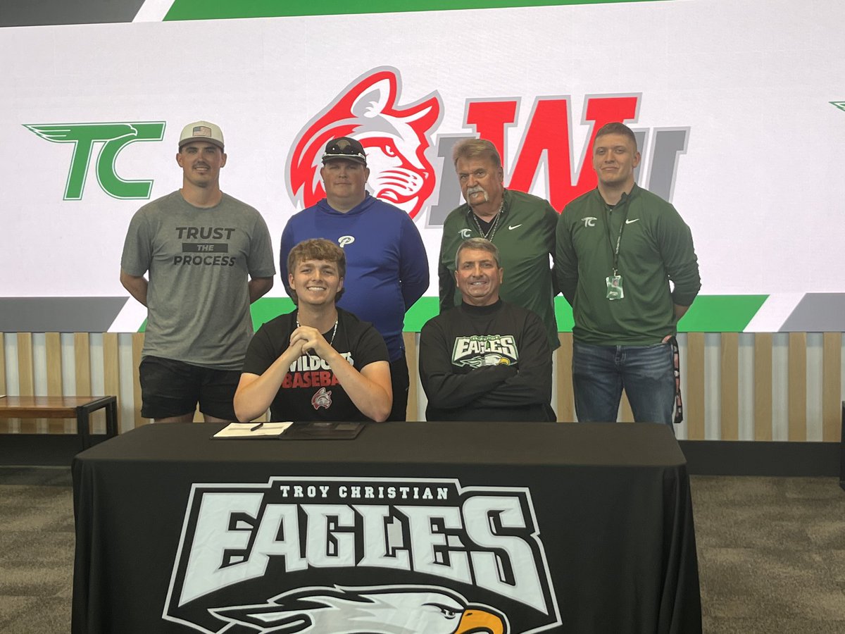 Troy Christian Eagles Baseball (@tceaglesbb) on Twitter photo Eagle➡️Wildcat!
Congrats tor senior <a href="/simmons_judah/">Judah Simmons</a> on officially signing with <a href="/indwesbaseball/">IWU Wildcat Baseball</a>! ✍️
Excited to see you play at the next level!
#weareTC
<a href="/AthleticsTc/">TC Eagles Athletics</a> <a href="/trcathletics/">Three Rivers Conference</a> Eagle➡️Wildcat!
Congrats tor senior <a href="/simmons_judah/">Judah Simmons</a> on officially signing with <a href="/indwesbaseball/">IWU Wildcat Baseball</a>! ✍️
Excited to see you play at the next level!
#weareTC
<a href="/AthleticsTc/">TC Eagles Athletics</a> <a href="/trcathletics/">Three Rivers Conference</a>