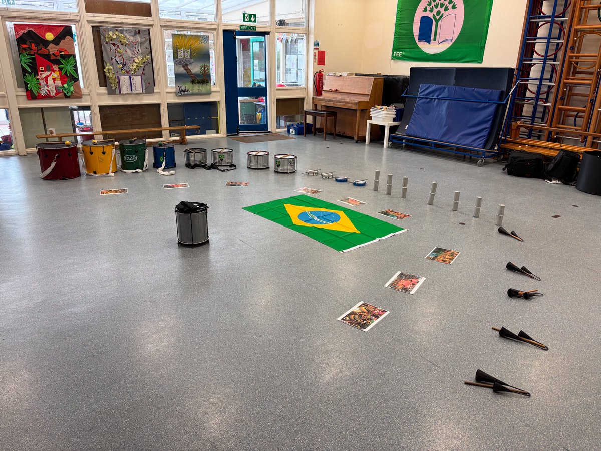 Lovely to be back in Peterston Super Ely Primary for a day of Samba workshops 🇧🇷