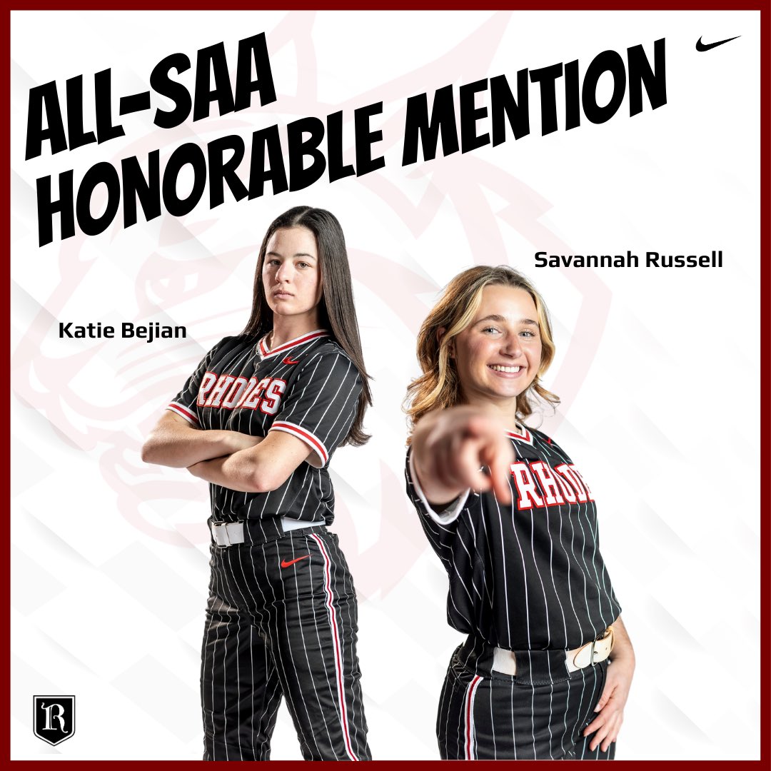 Rhodes Softball did some work in the 2025 SAA Post Season Awards! 
Swipe to see all of the well deserved recipients! 
Congrats Ladies!! Roll Lynx! 
#rhodessoftball #2025saasoftball #keepitrollin