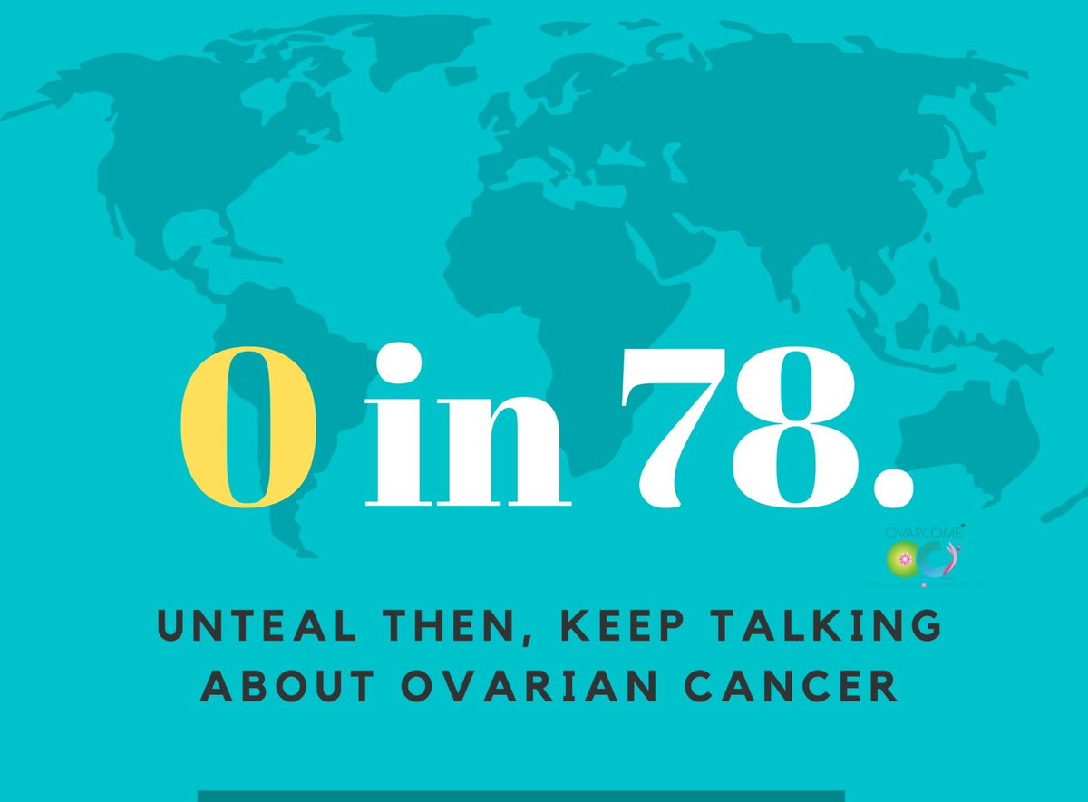 GOAL remains: 0 in 78.
Today is #WorldOvarianCancerDay 
Let's come together to honor all our beloved OVARCOMERS worldwide that inspire us every day. Let's continue to HOPE for a future without Ovarian Cancer. It will happen. Together We Raise Awareness. Together #WeOvarcome!🩵