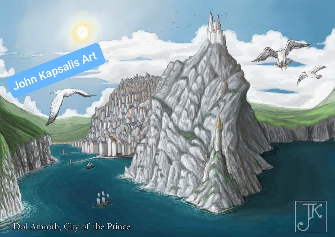 JohnKapsalisArt's tweet photo. Dol Amroth, City of the Prince Imrahil
"That is a fair lord and a great captain of men. If Gondor has such men still in these days of fading, great must have been its glory in the days of its rising."
#middleearth #JRRTolkien #LordoftheRings #fantasyart #dolamroth #imrahil https://t.co/TLxgCKoLb0