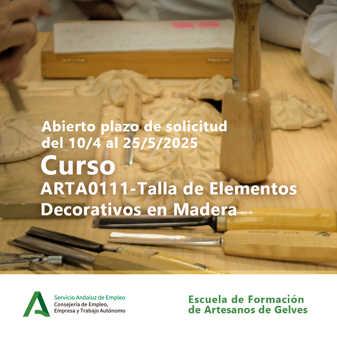 Plazo de solicitud abierto para nuevos cursos, hasta  25 de mayo. Información:web Oficina Virtual de FPE. bit.ly/Oficinavirtual…
+info y contacto Escuela:📱955547002 (ext.1) 600157316
infoescueladeartesanos.se.sae@juntadeandalucia.es
#cursos #gratuito #FPE
