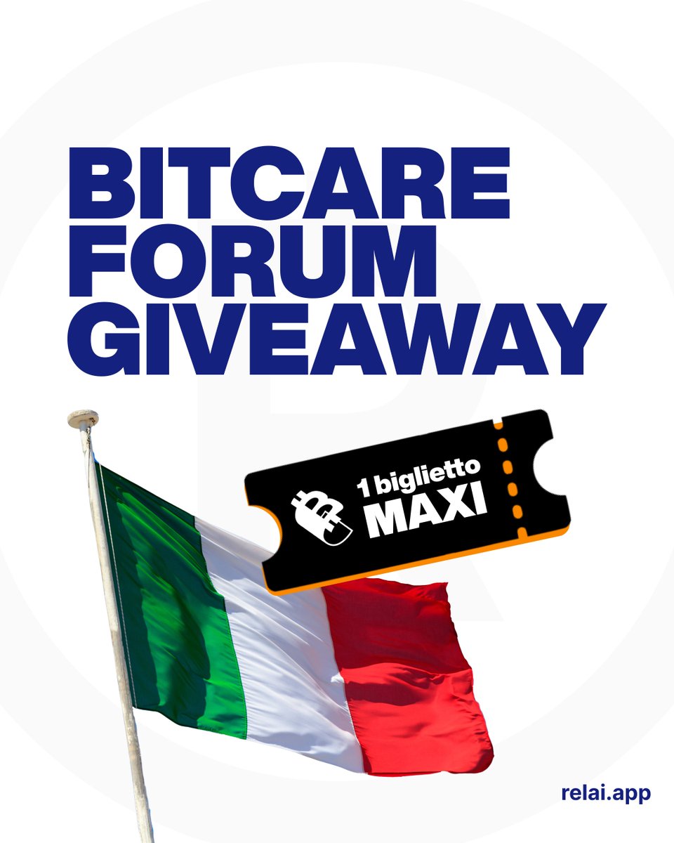 🇮🇹 BITCARE FORUM GIVEAWAY 🇮🇹

🎟️ Per festeggiare il nostro arrivo in Italia, regaliamo 1 biglietto MAXI per partecipare alla conferenza <a href="/BitcareForum/">BitCare Forum</a> di questo sabato 10 Maggio.

Per partecipare:
🔁 RT + Like al post
💬 Commenta chi vorresti conoscere alla conferenza
