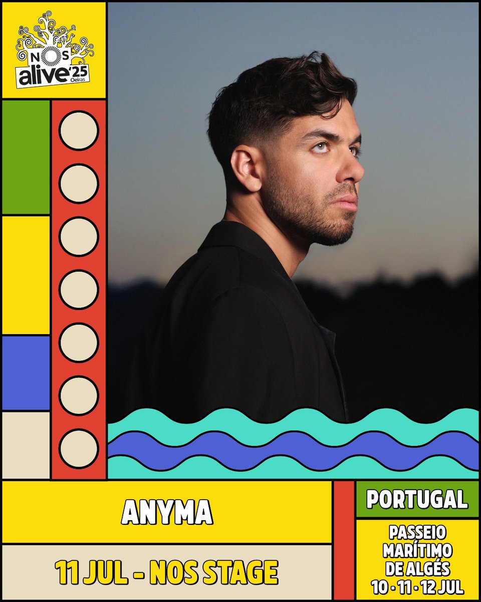 ticketlinept's tweet image. 🔥ANYMA pela primeira vez em Portugal! 

NOS ALIVE'25
🗓️ 11 de julho
📍 Passeio Marítimo de Algés, Lisboa

🎟️ Bilhetes já à venda em ticketline.pt 

#ticketline #nosalive #anyma