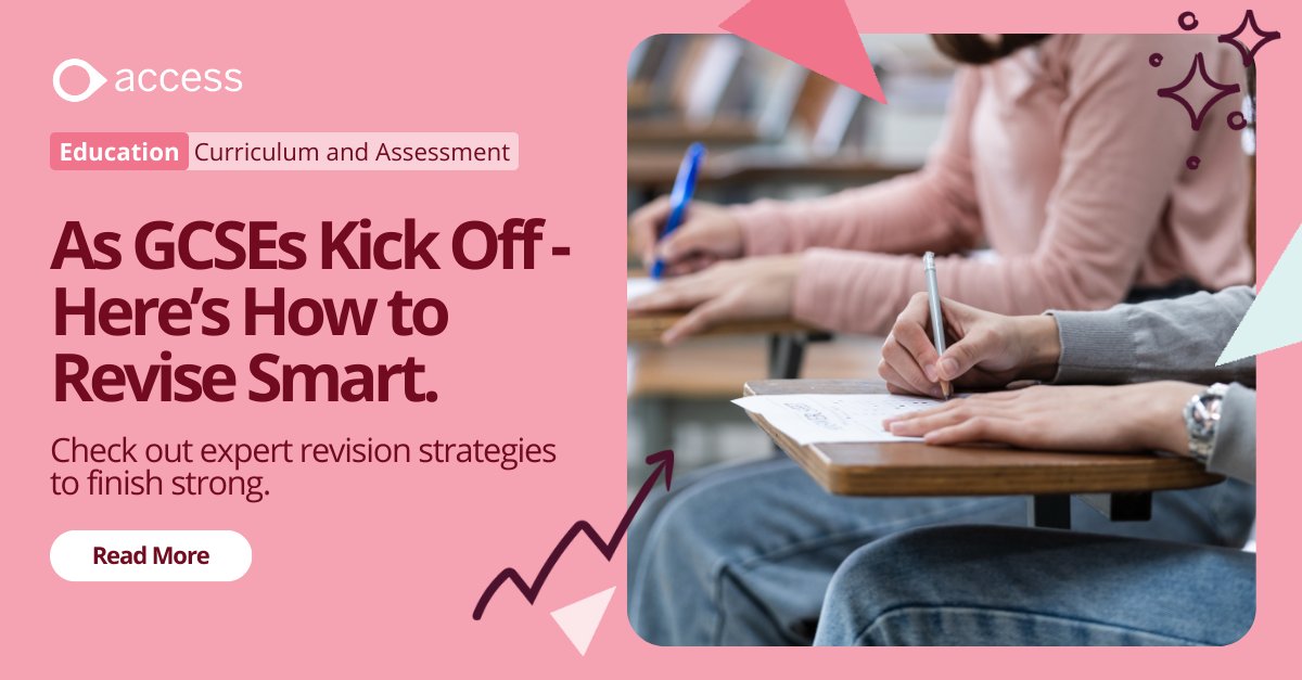 🎓📚 As the first week of #GCSE #exams comes to a close…

We want to share actionable revision strategies to help learners stay focused, reduce stress, and revise smarter, not harder.

🔗 Read it here: theaccessgroup.com/en-gb/blog/edu…