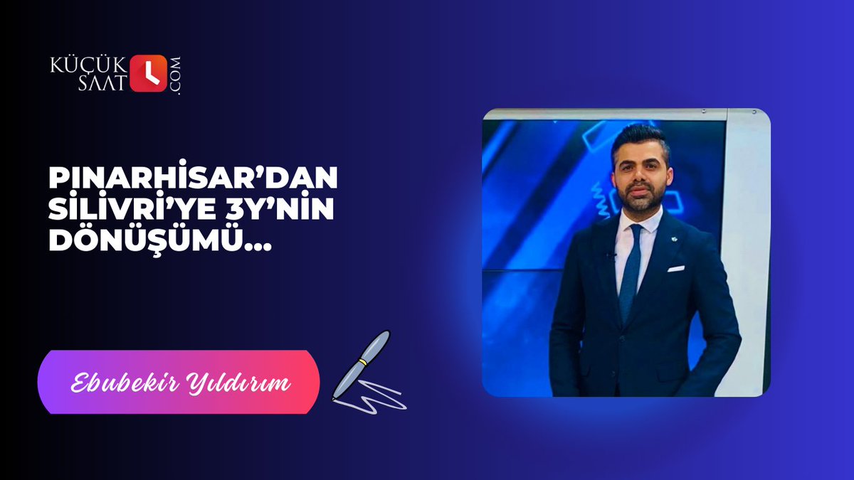 Ebubekir Yıldırım yazdı;
Pınarhisar’dan Silivri’ye 3Y’nin dönüşümü…
kucuksaat.com/pinarhisardan-…