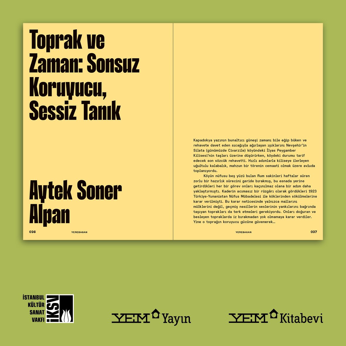 📘 YEM Yayın &amp; İKSV'den yeni kitap: YEREBASAN
2025 Venedik Mimarlık Bienali Türkiye Pavyonu sergisinden ilhamla hazırlandı.
Toprak, mimarlık ve sürdürülebilir yaşam üzerine düşünsel bir keşif.
📖 yemkitabevi.com/products/yereb…
#Yerebasan #VenedikBienali #YEMYayın #İKSV