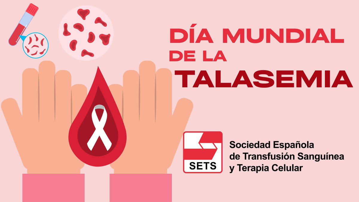 Coincidiendo con nuestras II Jornadas Nacionales de #Enfermería en #Donación de #Sangre y Componentes Sanguíneos, desde la <a href="/SETS_es/">SETS</a> nos unimos a la celebración del 🌏Día Mundial de la Talasemia🩸
#diamundialdelatalasemia #transfusiónsanguinea