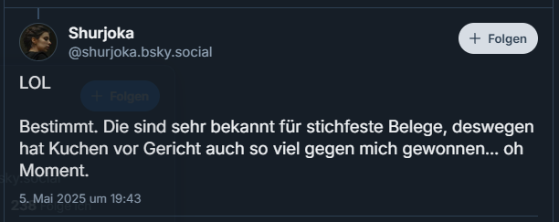 Modasch85's tweet image. Da haben wir&apos;s wieder #Shurjoka von Münchhausen. bsky.app/profile/shurjo…
