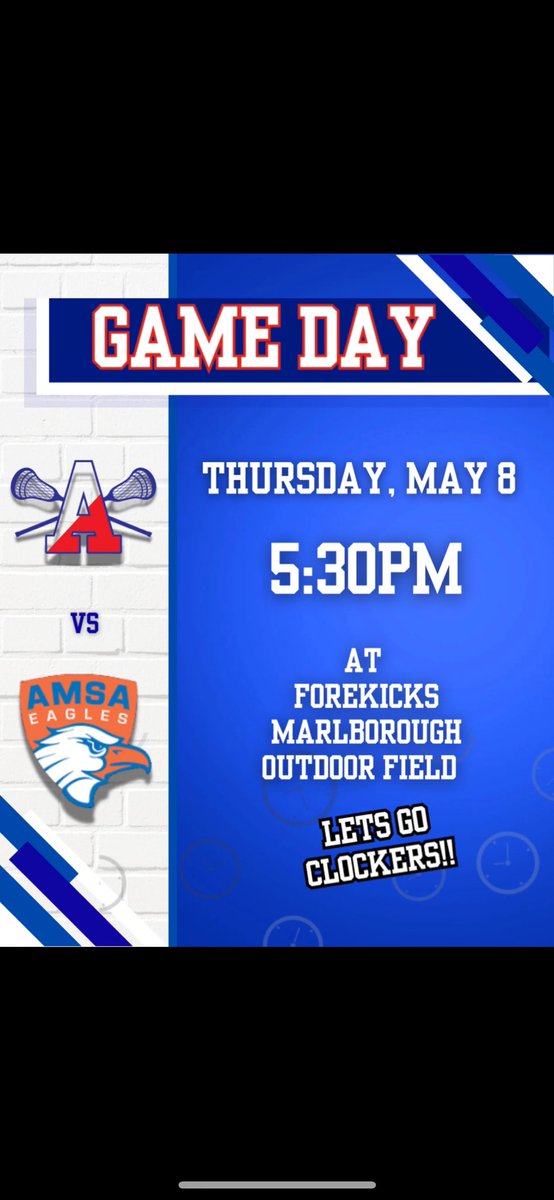 🚨Back to back game days for the Clockers! 🥍 💪⏰ Let’s go Ashland!!!! 👏👏👏