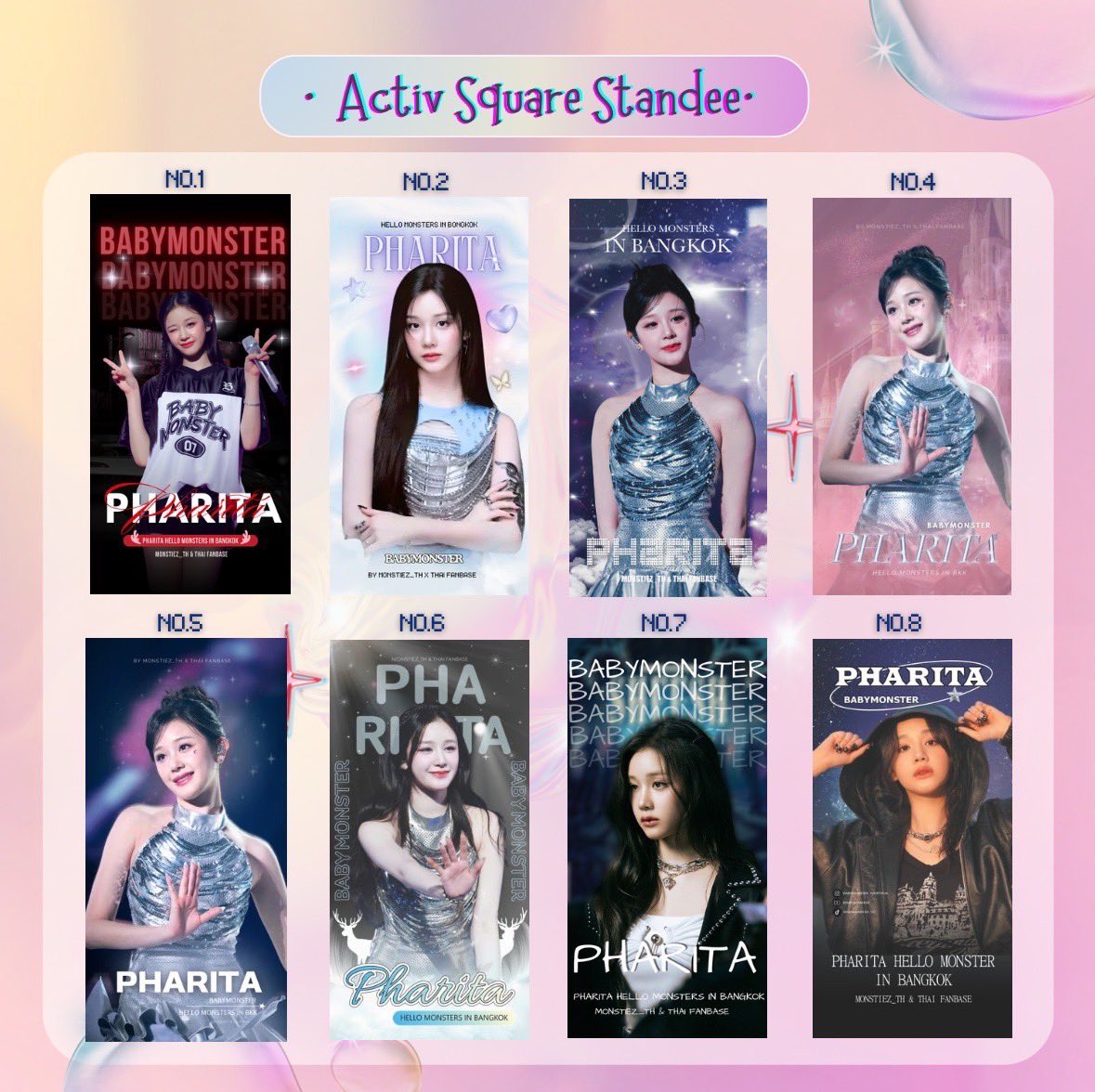PHARITATHFAN's tweet photo. ✨เชิญชวนแพร์รีส์และมอนสตีซ์มาโหวตแบบป้ายสแตนดี้ Activ Square สำหรับคอนเสิร์ต HELLO MONSTERS ให้น้องแพรกันค่ะ

⏰ เปิดโหวต: 8-10 พ.ค.

⬇�� จิ้มโหวตได้ในฟอร์มเลยน้า
🔗 https://t.co/bt23HG0q13

#PHARITA #파리타 #BABYMONSTER https://t.co/OZn3MLSRt1