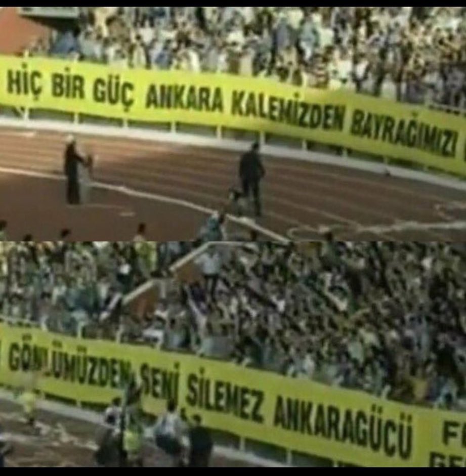 🇹🇷 Sosyal medyada gündem olan fotoğraf:

"Hiçbir güç Ankara Kalemizden Bayrağımızı, gönlümüzden seni silemez Ankaragücü!"