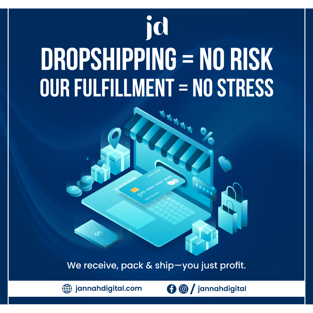 JannahDigital's tweet image. &amp;lt;&amp;lt;&amp;lt; 💡 Dropshipping = Zero Risk. Our Fulfillment = Zero Stress. 💡 &amp;gt;&amp;gt;&amp;gt;

#Dropshipping #FulfillmentServices #EcommerceBiz #PassiveIncome #NoRiskBusiness #Logistics #OnlineStore #Entrepreneur #WorkSmart #StartupTips #EcommerceSuccess #ShippingSolutions #BrandGrowth #SideHustle