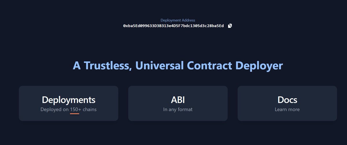 CreateX is now live with the exact same bytecode on 151 chains. Am I proud of that? I guess so. Am I concerned about this insane EVM ecosystem? Fuck yes. Every single chain costs me hours just to make sure deployments behave the way they should. No one on this fucking planet