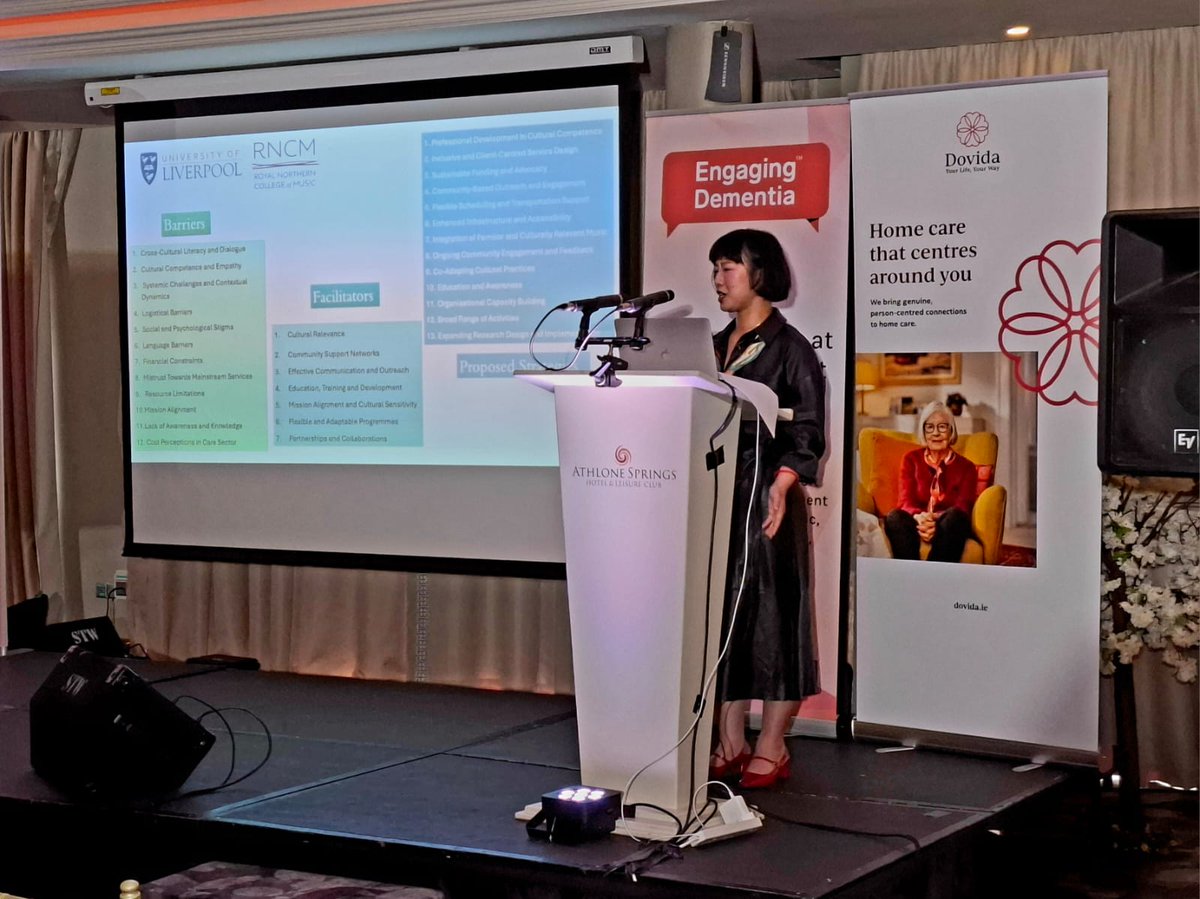 From Canton to the Cavern..... and then to Athlone. A wonderful presentation on Chinese Wellbeing's Cultural Harmony for Merseyside by Xiaoxiao Hou.

#17dementiaconference