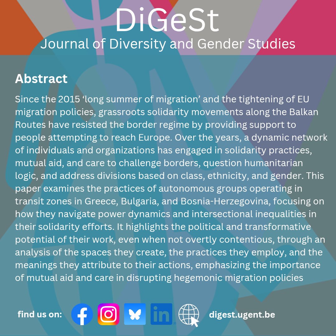 During her research across the Balkan Routes, Chiara Martini analyses resistance against border regimes through dynamic spaces and solidarity practices. Want to read more? Check the article on digest.ugent.be (link in bio) 📌