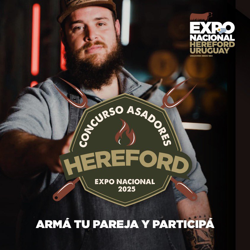 🔥 Concurso de Asadores - Expo Nacional Hereford 2025 🔥

“Jota Jota” Juan José Etchevarne será el Maestro Asador responsable de premiar a los mejores asadores en el 2do. Concurso Hereford de asadores.

Vení a la Nacional Hereford y concursá junto al Ganador de Fuego Sagrado de