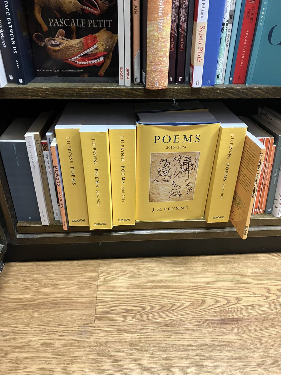 Joseph Hone (@josephhone_) on Twitter photo Only in Cambridge would a bookshop devote this much shelf space to J.H. Prynne. Only in Cambridge would a bookshop devote this much shelf space to J.H. Prynne.