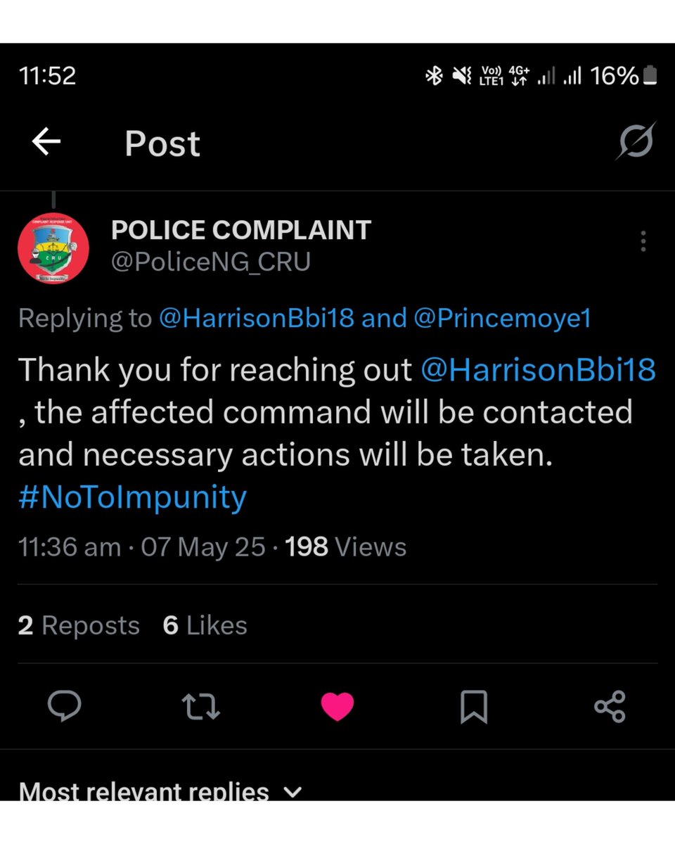 Harrison Gwamnishu (@harrisonbbi18) on Twitter photo Yesterday I made a post about a widow whose late husband brother arrested and her house locked. The <a href="/PoliceNG_CRU/">POLICE COMPLAINT</a> reached out and resolved it.
The lady was released to us, her house was opened and she moved in. The police informed the late husband brothers who Yesterday I made a post about a widow whose late husband brother arrested and her house locked. The <a href="/PoliceNG_CRU/">POLICE COMPLAINT</a> reached out and resolved it.
The lady was released to us, her house was opened and she moved in. The police informed the late husband brothers who
