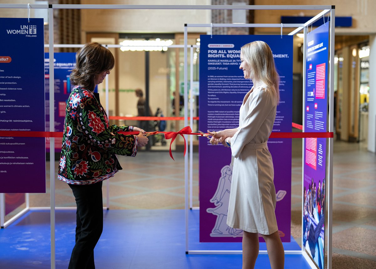UN Women Europe & Central Asia (@unwomeneca) on Twitter photo HAPPENING NOW 🚨
We’re kicking off the opening of the anniversary exhibition #JourneyForEquality — a powerful reflection on the path toward gender equality that began 30 years ago when the “Peace Train” departed 🚂💜
Today, we return #ForAllWomenandGirls 🌍 <a href="/UNWomenSuomi/">UN Women Suomi</a> HAPPENING NOW 🚨
We’re kicking off the opening of the anniversary exhibition #JourneyForEquality — a powerful reflection on the path toward gender equality that began 30 years ago when the “Peace Train” departed 🚂💜
Today, we return #ForAllWomenandGirls 🌍 <a href="/UNWomenSuomi/">UN Women Suomi</a>