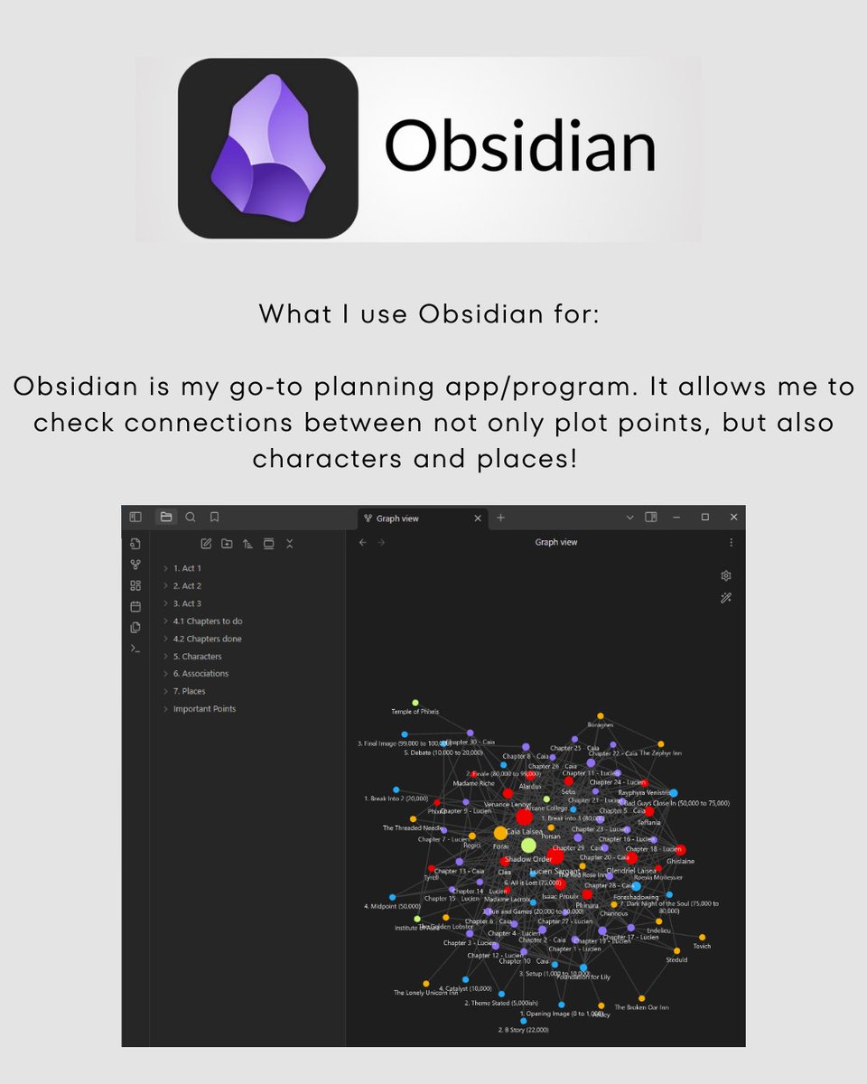 ElleDStein's tweet photo. Today I'd like to share a bit about the software I use for my writing! What do you guys use? Let me know in the comments 👇🤓📜🪶

#writer #author #book #writer #ShadowsRose #fantasy #highfantasy #darkfantasy #scrivener #obsidiannotes #googledocs https://t.co/lNMjoPhq78