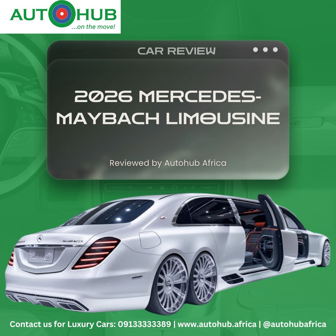 autohub_africa's tweet image. LUXURY HAS ENTERED THE CHAT. 
Meet the 2026 Mercedes Maybach Limousine—because regular rich just isn’t rich enough. 

Let’s be real: this isn’t just a car. It’s a rolling mansion, a mobile flex, and a statement piece that whispers “I don’t chase, I arrive.”  
#atrend #carreview