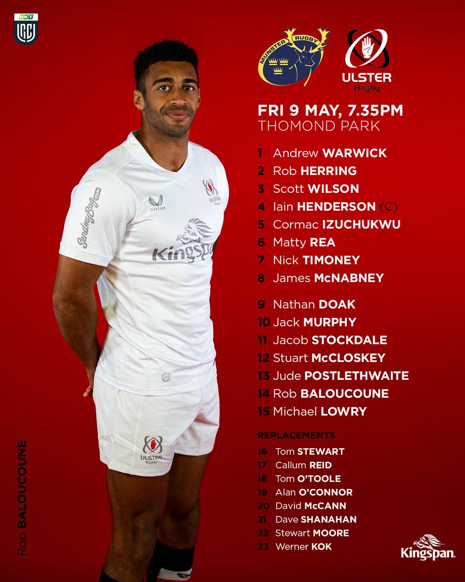 Starting XV to play @MunsterRugby tomorrow night:
ulster.rugby/content/hender…

#UlsterRugby #SUFTUM