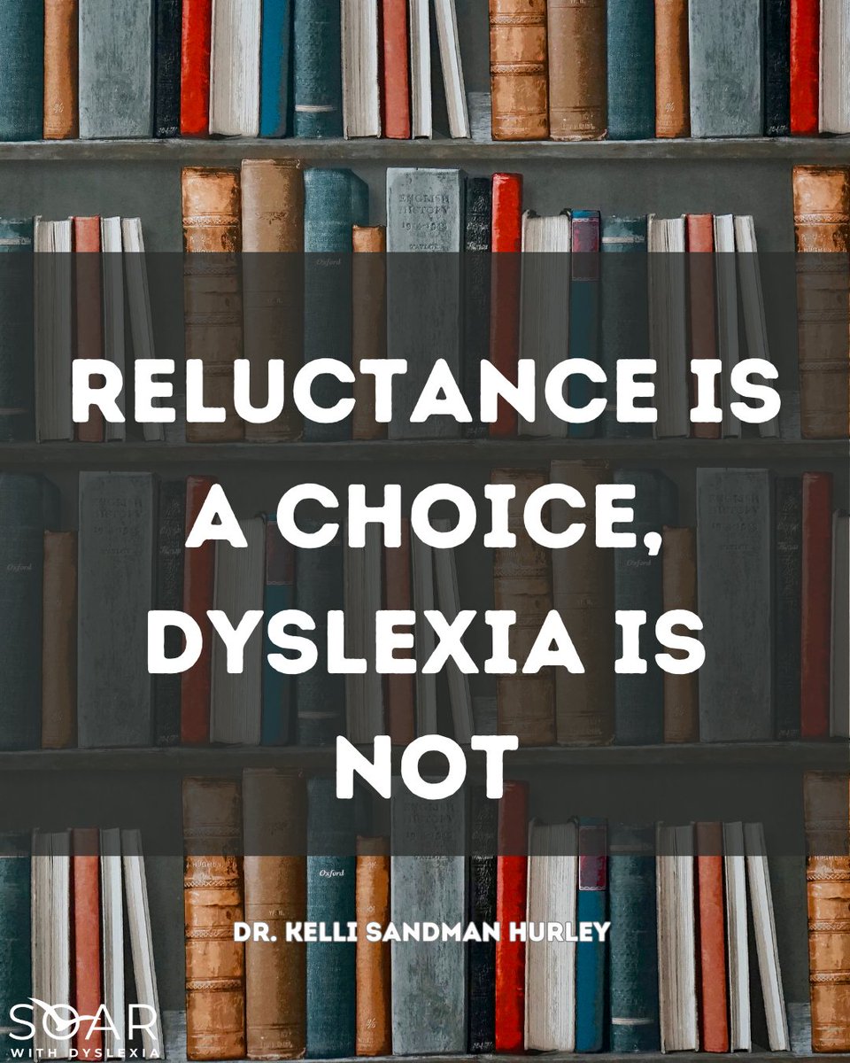 Melanie Brethour (@melbrethour) on Twitter photo "This is not the same as the student who cannot read and is not reluctant, but they are instead unable or are still learning. People with dyslexia are not choosing for reading to be difficult. They aren’t reluctant to read." <a href="/KelliSandman/">Kelli Sandman-Hurley</a>
dyslexiatraininginstitute.org/dyslexia/reluc… "This is not the same as the student who cannot read and is not reluctant, but they are instead unable or are still learning. People with dyslexia are not choosing for reading to be difficult. They aren’t reluctant to read." <a href="/KelliSandman/">Kelli Sandman-Hurley</a>
dyslexiatraininginstitute.org/dyslexia/reluc…
