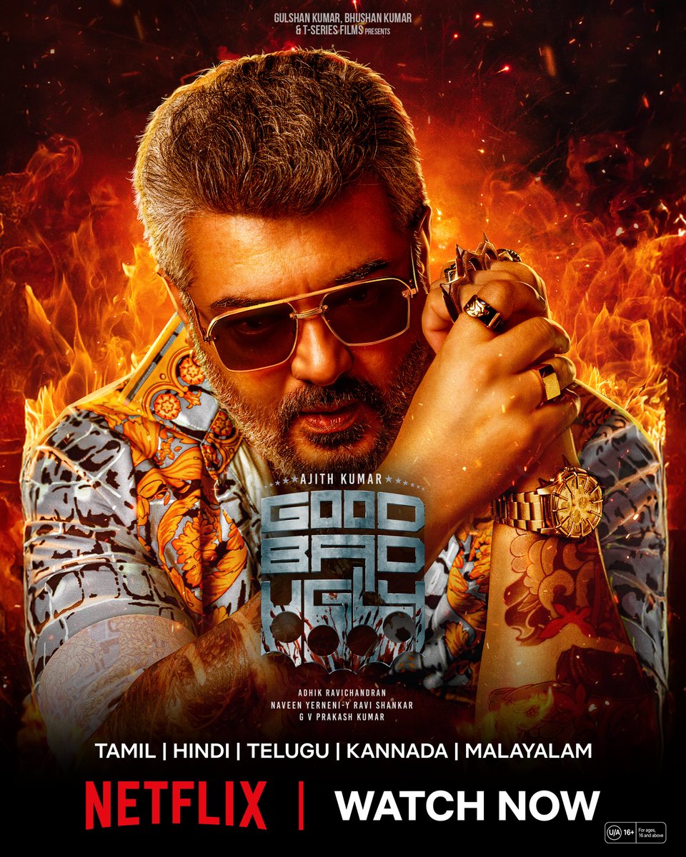 Netflix_INSouth's tweet image. AK potta rules ah avara break pannitu thirumba vandhutaaru, ini ellaam avar kaila dhaan 🤯😎
Watch Good Bad Ugly now on Netflix in Tamil, Hindi, Telugu, Kannada and Malayalam

#GoodBadUglyOnNetflix