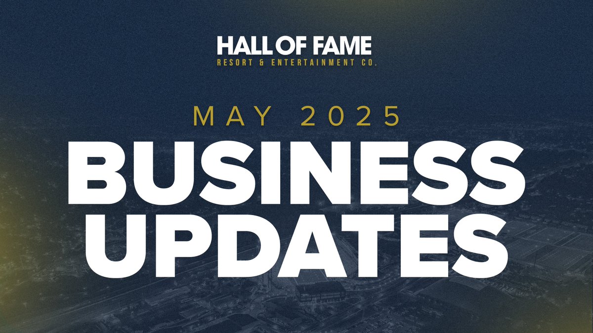 Hall of Fame Resort &amp; Entertainment Company has announced a definitive merger agreement to be acquired by HOFV Holdings, LLC, an investment vehicle of Industrial Realty Group, LLC. 

Learn more: bit.ly/HOFREcoDefinit…