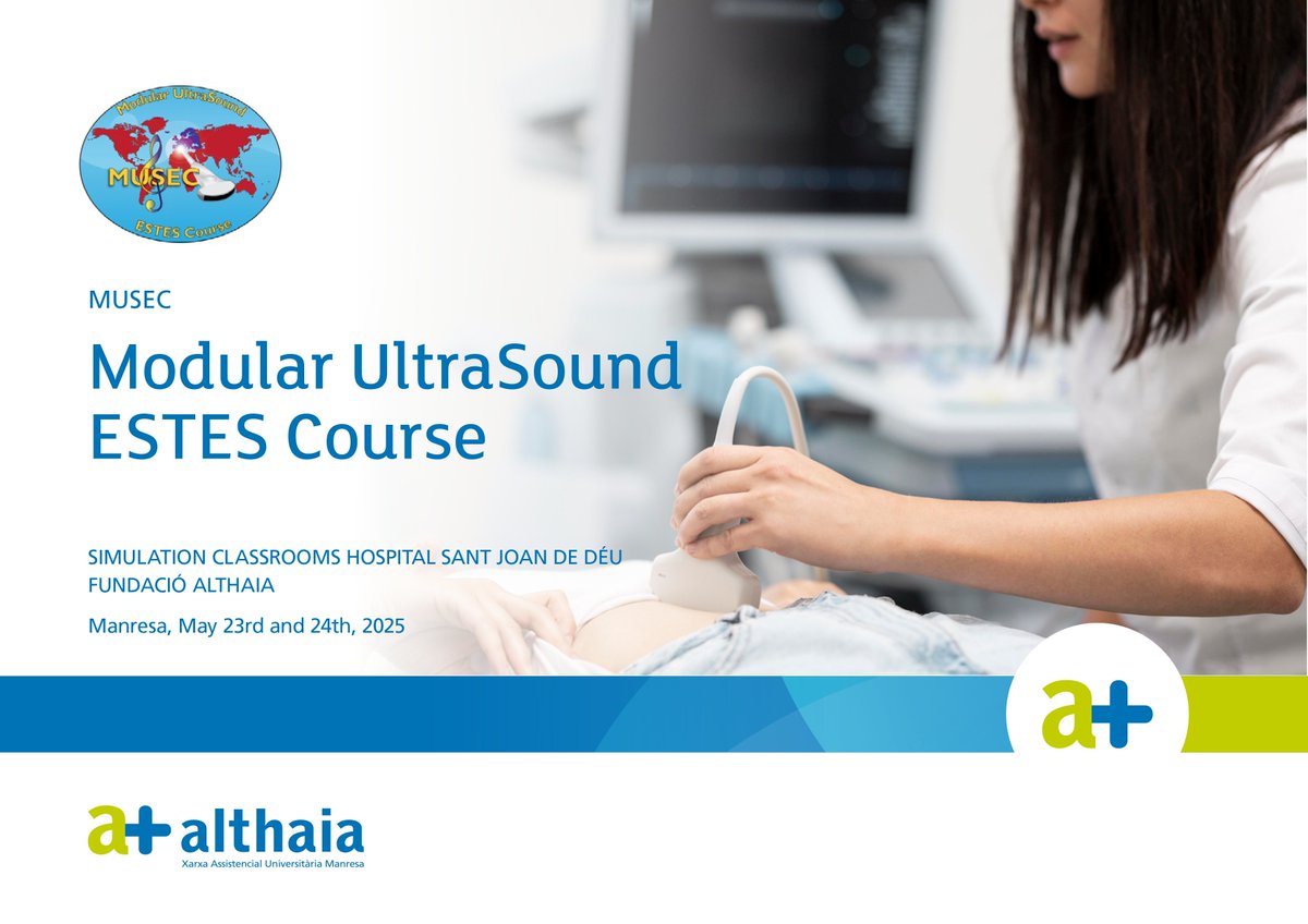 📌 𝐂𝐮𝐫𝐬 𝐌𝐔𝐒𝐄𝐂 - 𝐌𝐨𝐝𝐮𝐥𝐚𝐫 𝐔𝐥𝐭𝐫𝐚𝐬𝐨𝐮𝐧𝐝 𝐄𝐒𝐓𝐄𝐒 𝐂𝐨𝐮𝐫𝐬𝐞

➡️ Presenta l’ecografia com una eina de decisió clinicoterapèutica en funció de troballes senzilles.

📅 23/5/2025
⏰ 15 h
📍 Sala d'Actes de l'Hospital SJD #Manresa

➡️bitly.cx/NSFTg