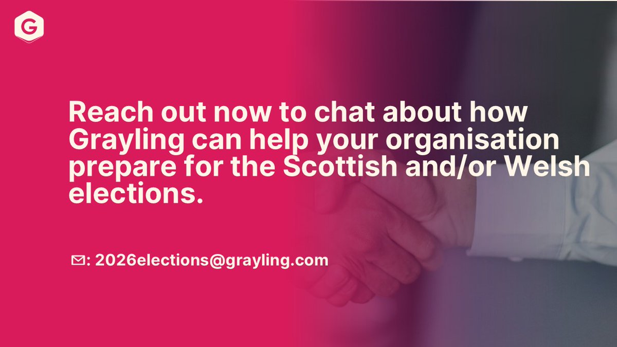 Grayling UK (@graylinguk) on Twitter photo With Scotland and Wales gearing up for their 2026 national elections, and no clear majority in sight, cross-party engagement has never been more important.
That’s why we’ve launched our Scottish & Welsh Elections Survival Kit.
✉ 2026elections@grayling.com With Scotland and Wales gearing up for their 2026 national elections, and no clear majority in sight, cross-party engagement has never been more important.
That’s why we’ve launched our Scottish & Welsh Elections Survival Kit.
✉ 2026elections@grayling.com