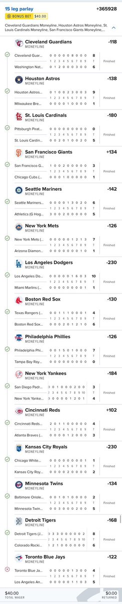 theaceofspaeder's tweet image. Somehow, the 🐳 managed to evade us… #Project186Parlay ♠️ goes 14-1 on the day, losing the final game in absolute heartbreak fashion.
Come hang out with us for the rest of the season as we bet on EVERY single game all season long! ⚾️
Join the crew: launchpass.com/the-ace-of-spa…