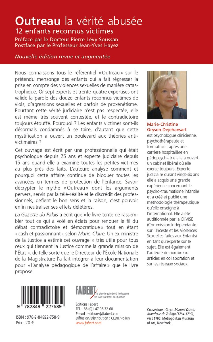 Merci à Najat Vallaud-Belkacem <a href="/najatvb/">Najat Vallaud-Belkacem</a> ex Ministre de l'Education Nationale, de rappeler que les enfants d'#Outreau sont bien victimes -reconnus par la Justice- de viols, agressions sexuelles et pour les frères Delay de proxénétisme ( les parents n'ont pas contesté). De manière