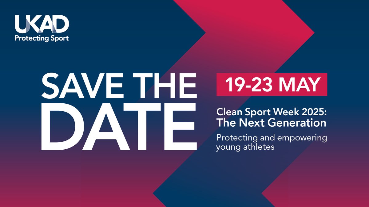 We Are Forging Futures (@weforgefutures) on Twitter photo Save the date! <a href="/ukantidoping/">UK Anti-Doping</a>’s Clean Sport Week is back on the 19th-23rd May.
To ensure the future of our sport is a clean one, it’s vital that we support and inspire young people to become proud clean athletes. 💪
#CleanSportWeek
🔗 Learn more: ukad.org.uk/clean-sport-we… Save the date! <a href="/ukantidoping/">UK Anti-Doping</a>’s Clean Sport Week is back on the 19th-23rd May.
To ensure the future of our sport is a clean one, it’s vital that we support and inspire young people to become proud clean athletes. 💪
#CleanSportWeek
🔗 Learn more: ukad.org.uk/clean-sport-we…