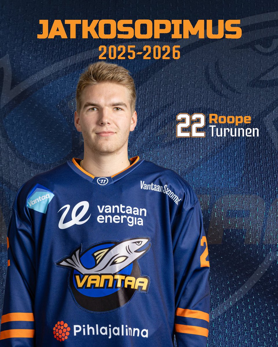 Roope Turunen jatkaa Vantaalla kaudella 25-26!🔥

📝 Sopimusuutinen: kiekko-vantaa.fi/ajankohtaista/…

#KVantaa #Mestisfi #LohiMäärää