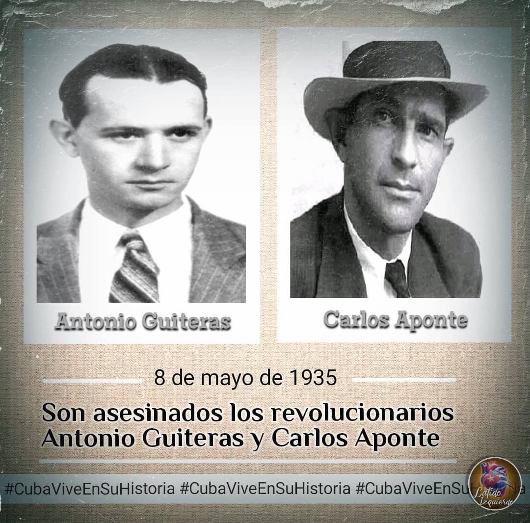 #Matanzas, #FarmaciaMtz 
8 de mayo de 1935 fue asesinado en el Morrillo Antonio Guiteras, junto a Carlos Aponte, antiimperialista radical, catalogado cómo "el brazo más enérgico y el espíritu más puro del movimiento nacional revolucionario". De la época 🇨🇺.
#CubaViveEnSuHistoria