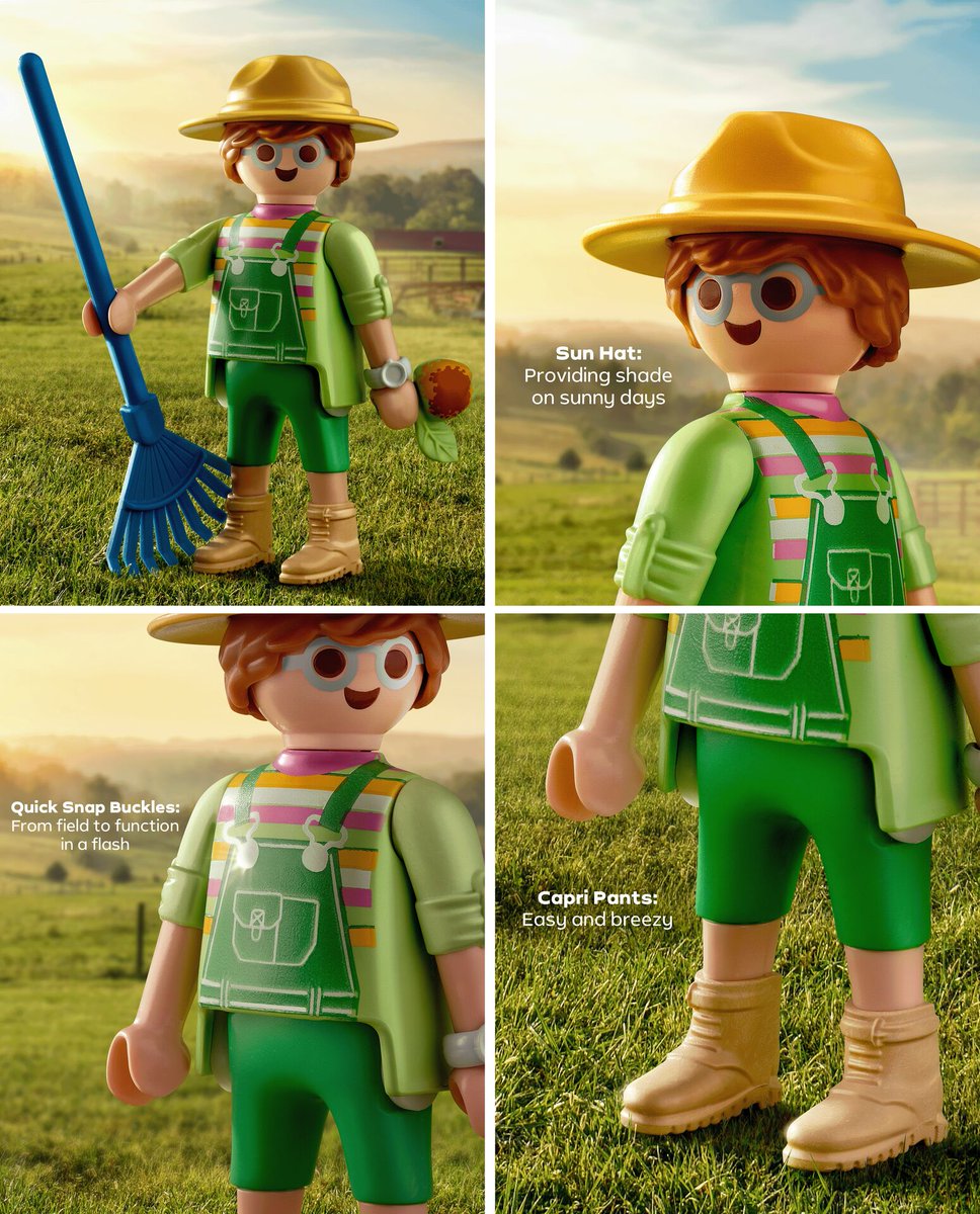 Spring has sprung, and this farmer’s
outfit is blooming! 🌱 
#OOTM #PLAYMOBIL