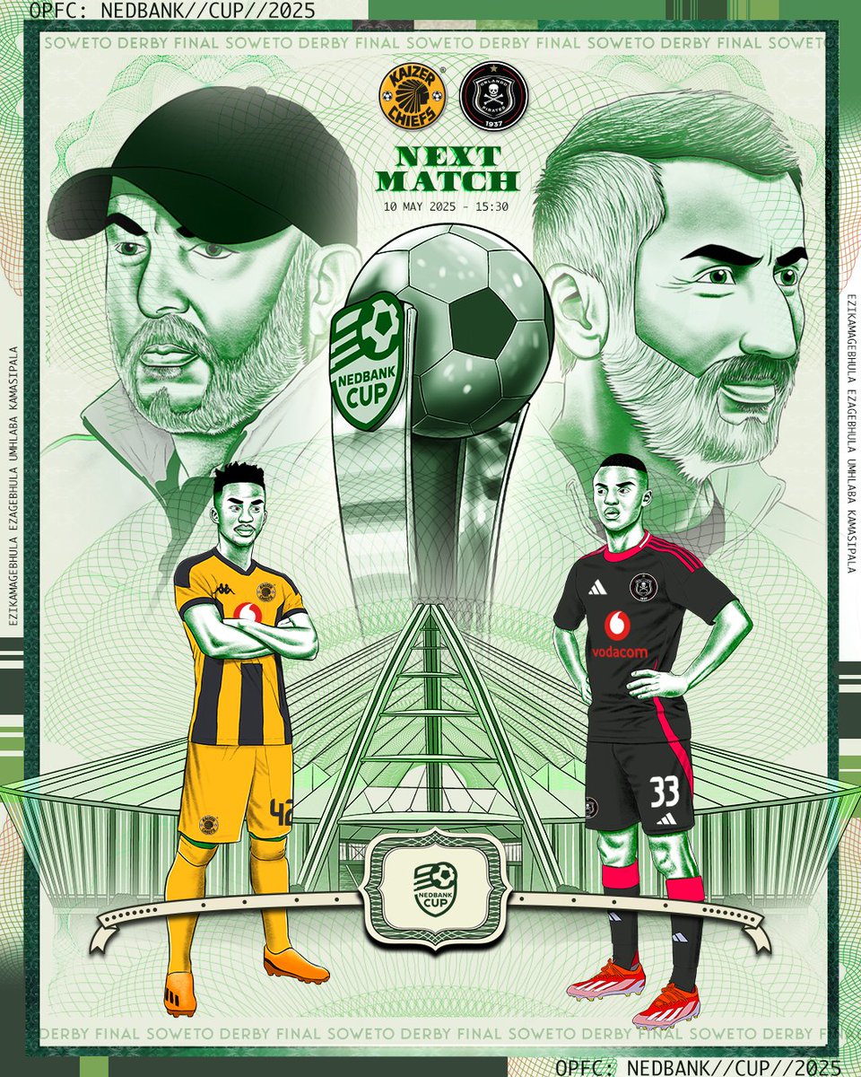 Orlando Pirates (@orlandopirates) on Twitter photo โซโช NEXT MATCH โ
๐ #NedbankCupFinal2025
๐ <a href="/KaizerChiefs/">Kaizer Chiefs</a>
๐ 10 May 2025
โฐ 15H30
๐ <a href="/MMStadium/">MosesMabhida Stadium</a>
๐บ <a href="/SuperSportTV/">SuperSport ๐</a>
๐บ <a href="/Official_SABC1/">SABC 1</a>
โซโช๐ดโญ
#OrlandoPirates
#OnceAlways โซโช NEXT MATCH โ
๐ #NedbankCupFinal2025
๐ <a href="/KaizerChiefs/">Kaizer Chiefs</a>
๐ 10 May 2025
โฐ 15H30
๐ <a href="/MMStadium/">MosesMabhida Stadium</a>
๐บ <a href="/SuperSportTV/">SuperSport ๐</a>
๐บ <a href="/Official_SABC1/">SABC 1</a>
โซโช๐ดโญ
#OrlandoPirates
#OnceAlways