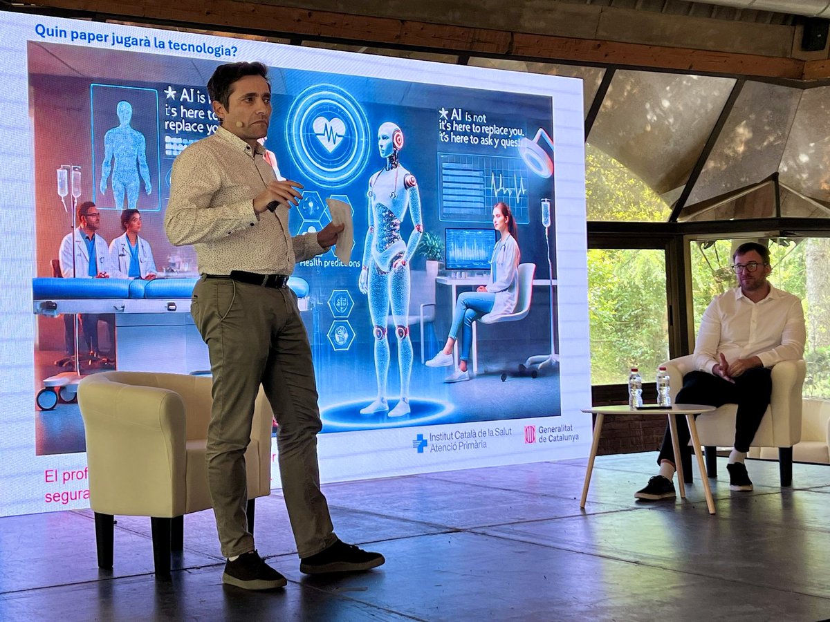 Josep Vidal-Alaball MD, PhD, MPH (@jvalaball) on Twitter photo Avui a la #JornadaICSCC <a href="/primariaicscat/">Atenció Primària i a la Comunitat de l'ICS</a> he compartit espai amb el Dr. Jordi Mota per parlar dels reptes de la Intel·ligència Artificial en l’#atencióprimària i dels nous rols professionals que sorgiran. #SalutDigital #IA #I4PC #TransformacióAssistencial Avui a la #JornadaICSCC <a href="/primariaicscat/">Atenció Primària i a la Comunitat de l'ICS</a> he compartit espai amb el Dr. Jordi Mota per parlar dels reptes de la Intel·ligència Artificial en l’#atencióprimària i dels nous rols professionals que sorgiran. #SalutDigital #IA #I4PC #TransformacióAssistencial