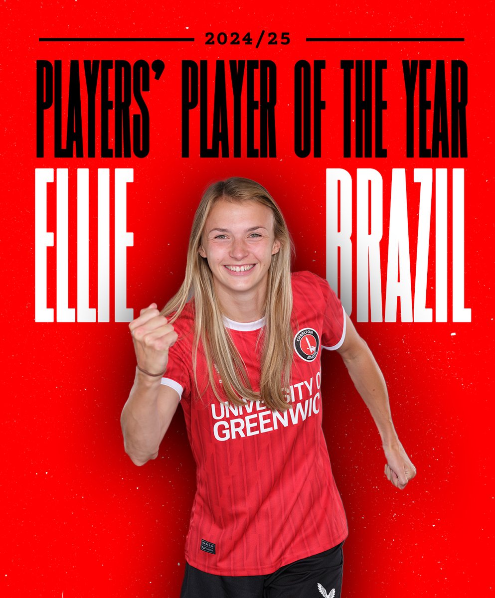 And another for Ellie Brazil...

She is the 2024/25 Players' Player of the Year 👏