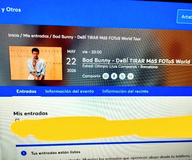 #badbunnytour tengo 2 entradas a sortear para el concierto de bad bunny 

los únicos requisitos son 
like
rt
follow