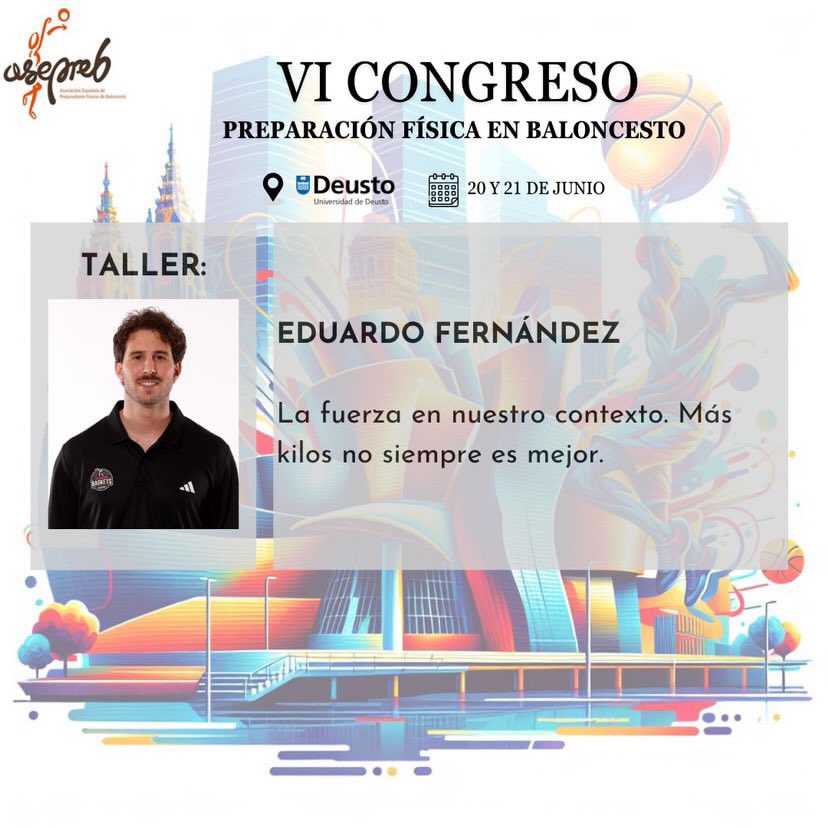 ¡Os presentamos a Eduardo Fernández!

🏀Inscripciones abiertas para el VI Congreso ASEPREB, “PREPARACIÓN FISICA EN EL BALONCESTO”

Inscripciones en asepreb.com