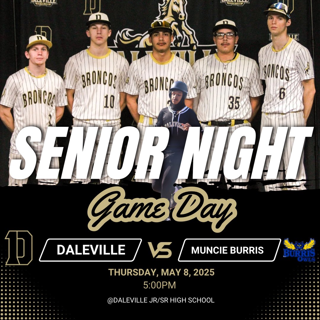 Daleville Baseball - 2025 (@dalebroncobase) on Twitter photo Come out and support our Class of 2025 Seniors tonight against Muncie Burris. It has been an absolute pleasure watching all these young men over the years. <a href="/noah_co1vin/">Noah Colvin</a> <a href="/AydenRa36/">ayden ramirez</a> <a href="/CooperSexton21/">Cooper Sexton</a> Come out and support our Class of 2025 Seniors tonight against Muncie Burris. It has been an absolute pleasure watching all these young men over the years. <a href="/noah_co1vin/">Noah Colvin</a> <a href="/AydenRa36/">ayden ramirez</a> <a href="/CooperSexton21/">Cooper Sexton</a>