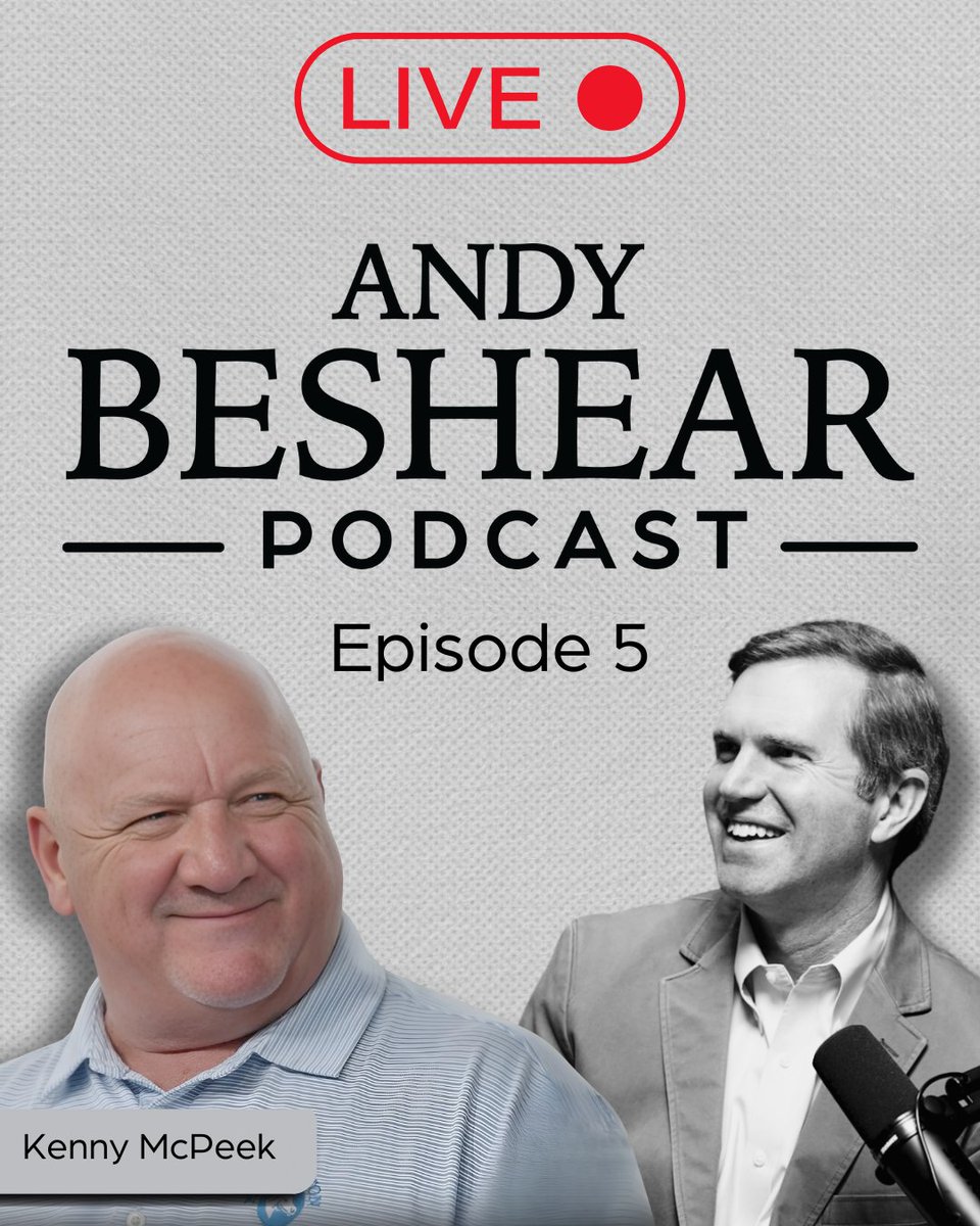 Episode 5 is LIVE!

Kenny McPeek, Charlie O'Connor, Eric Wood &amp; Mike Ziegler join our Derby Special — now streaming on all podcast platforms + YouTube.

🎧 Watch + listen → andybeshearpodcast.com

#AndyBeshearPodcast #Episode5 #KentuckyDerby #AndyBeshear #KennyMcPeek #Podcast